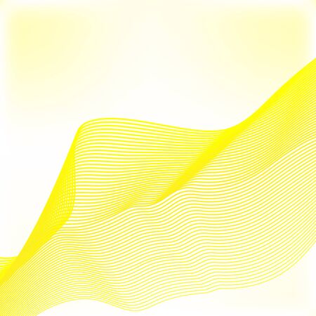 Abstract yellow Wave. template with blend shapes. Vector illustrationのイラスト素材