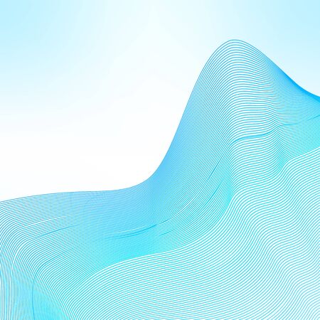 Abstract Blue Wave. template with blend shapes. Vector illustrationのイラスト素材