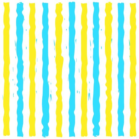 Paint Lines. Yellow and blue vertical stripes.のイラスト素材