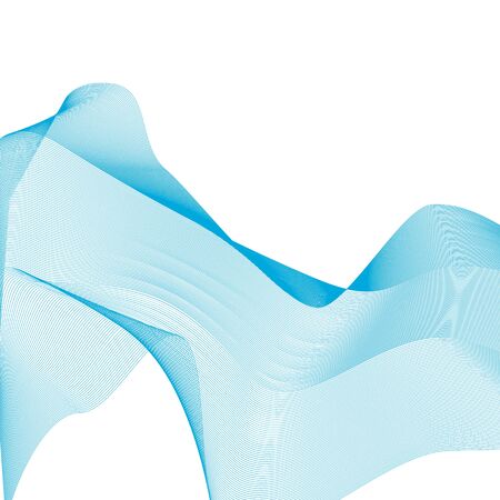 Abstract Blue Wave. template with blend shapes. Vector illustrationのイラスト素材