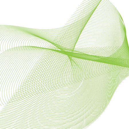 Abstract green Wave. template with blend shapes. Vector illustrationのイラスト素材