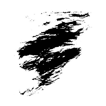 Ink black blot. Abstract stain. Isolate on a white background. Vector illustrationのイラスト素材