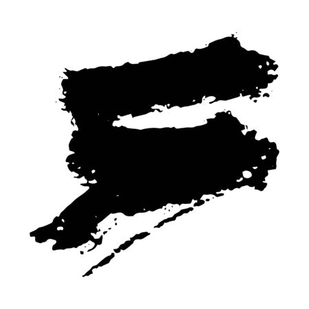 Ink black blot. Abstract stain. Isolate on a white background. Vector illustrationのイラスト素材