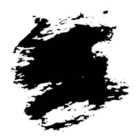 Ink black blot. Abstract stain. Isolate on a white background. Vector illustrationのイラスト素材