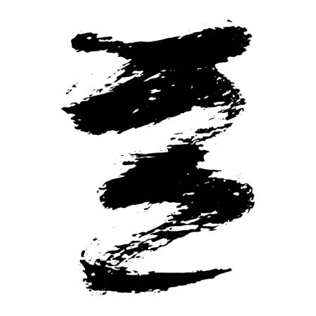 Ink black blot. Abstract stain. Isolate on a white background. Vector illustrationのイラスト素材
