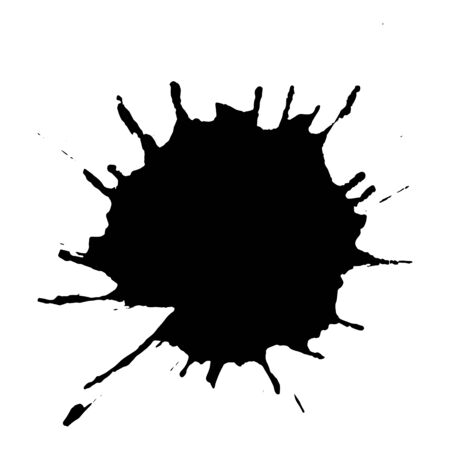 Ink black blot. Abstract stain. Isolate on a white background. Vector illustrationのイラスト素材