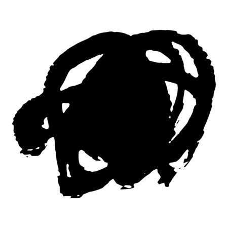 Ink black blot. Abstract stain. Isolate on a white background. Vector illustrationのイラスト素材