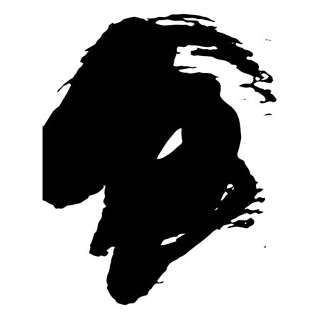 Ink black blot. Abstract stain. Isolate on a white background. Vector illustrationのイラスト素材