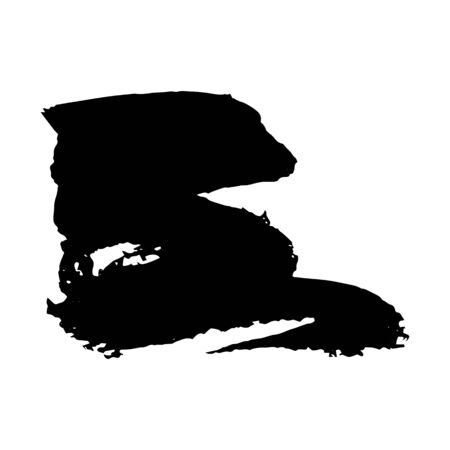 Ink black blot. Abstract stain. Isolate on a white background. Vector illustrationのイラスト素材