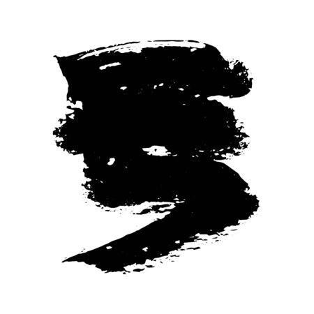 Ink black blot. Abstract stain. Isolate on a white background. Vector illustrationのイラスト素材