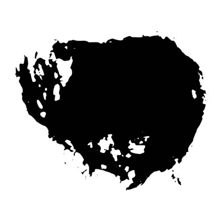 Ink black blot. Abstract stain. Isolate on a white background. Vector illustrationのイラスト素材