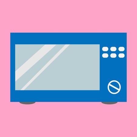 Flat style microwave. Home appliance icon. Vector illustrationのイラスト素材