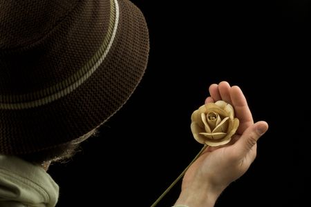 scene with unnatural rose backgroundの写真素材