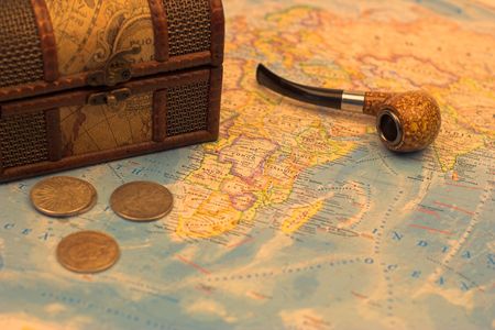 old wood chest close upの写真素材