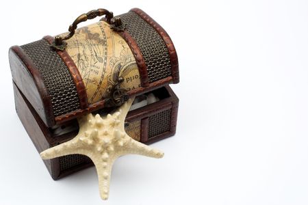 old wood chest close upの写真素材