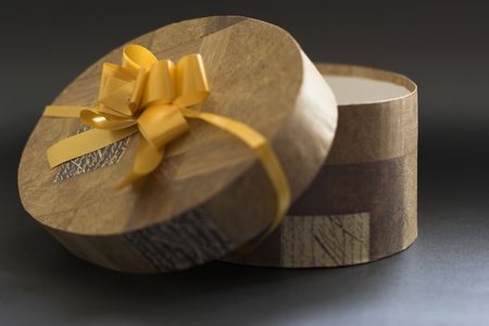 box with ribbon close upの写真素材