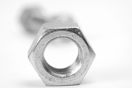 bolt and screw close upの写真素材