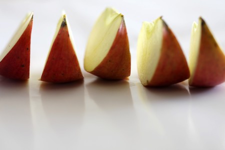 pieces of red apple background