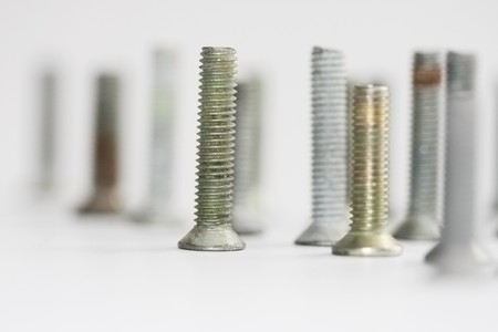 many line bolts close up