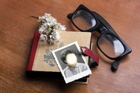 image of old album close upの写真素材