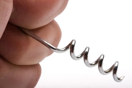 one metal corkscrew close upの写真素材