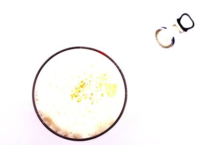  glasses with beer close up