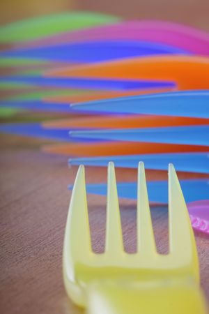 many colors untensil close upの写真素材