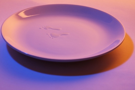 wet small  footsteps close upの写真素材