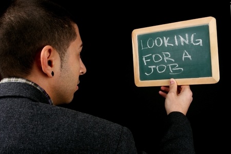 notice for job on chalkboard