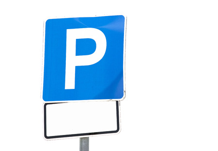 Round grungy road and traffic signの写真素材