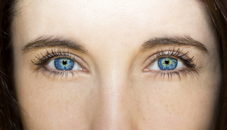 insightful look blue eyesの写真素材