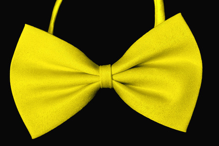 bow tie isolated on black backgroundの写真素材