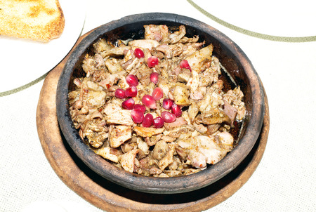Georgian traditional  and authentic dish of offal - kuchmachiの写真素材