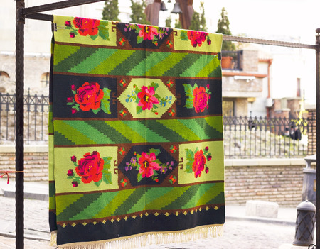 Traditional Georgian carpet. Carpets with typical geometrical patterns are among the most famous...