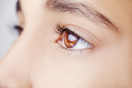 A beautiful insightful look eye. Close up shotの写真素材
