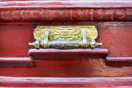 An ancient door handle in Tbilisi, Georgiaの写真素材