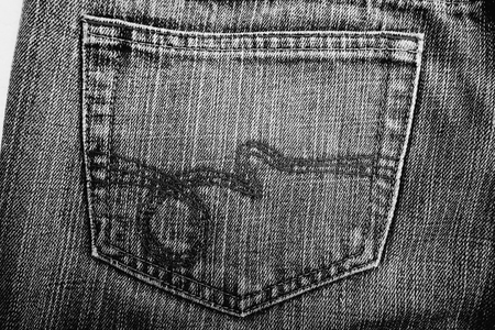 Denim Jeans Background With Seam of Jeans Fashion Design. Stitched Texture Denim Jeans Background of Fashion Jean Designの写真素材