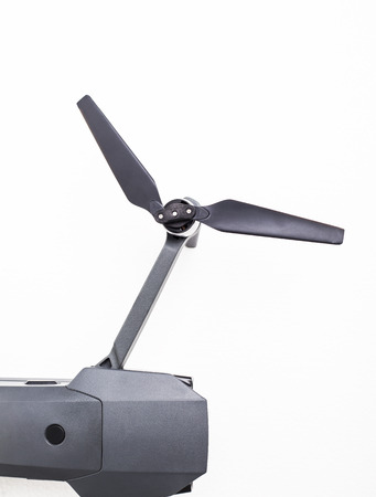 Uav drone copter isolated on white background. Close-up