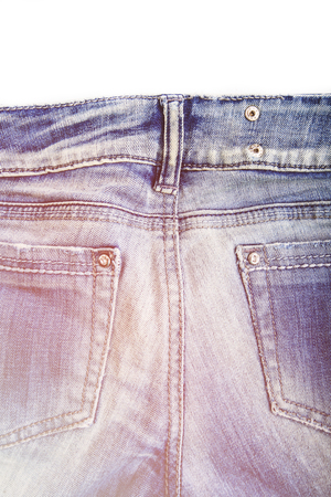 Denim Jeans Background With Seam of Jeans Fashion Design. Stitched Texture Denim Jeans Background of Fashion Jean Designの写真素材