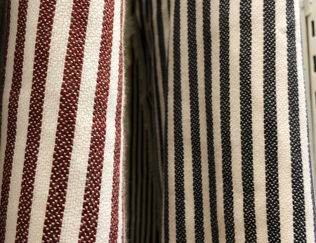 Top view of cloth textile surface. Close-up knitted fabric texture.の写真素材