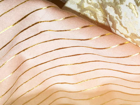 Top view of cloth textile surface. Knitted fabric texture.の写真素材