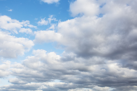 Blue sky background with clouds . Sky with cloudsの写真素材