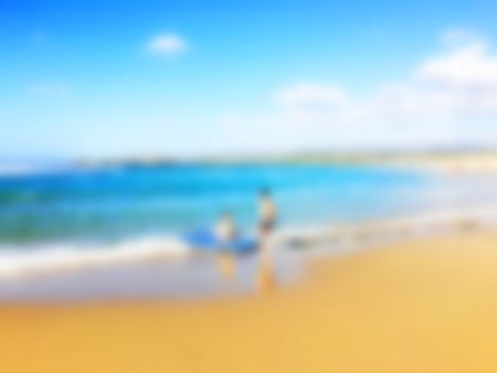 Beach blur background, blurred filter effect. Blurred backgroundの写真素材