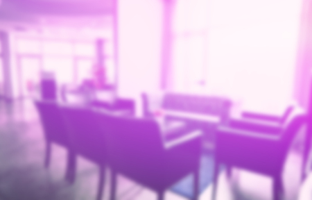 Blurred abstract background interior view inside reception hotel or modern lobby for backgroundの写真素材