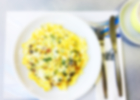 Picture blurred for background abstract. Blur food in restaurantの写真素材