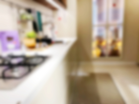 Blurred abstract background. Interior furniture store.の写真素材