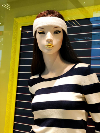 Luxury and fashionable brand window display.の写真素材