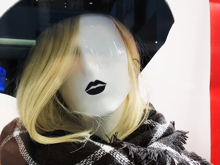 Luxury and fashionable brand window display.の写真素材