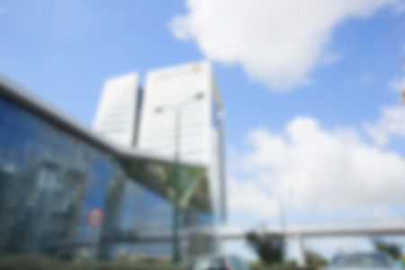 Abstract blurred background. Blurred buildings in the background.の写真素材