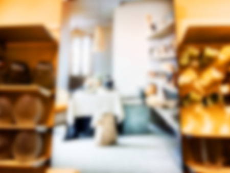 Blurred abstract store of shopping mall as background. Bokehの写真素材